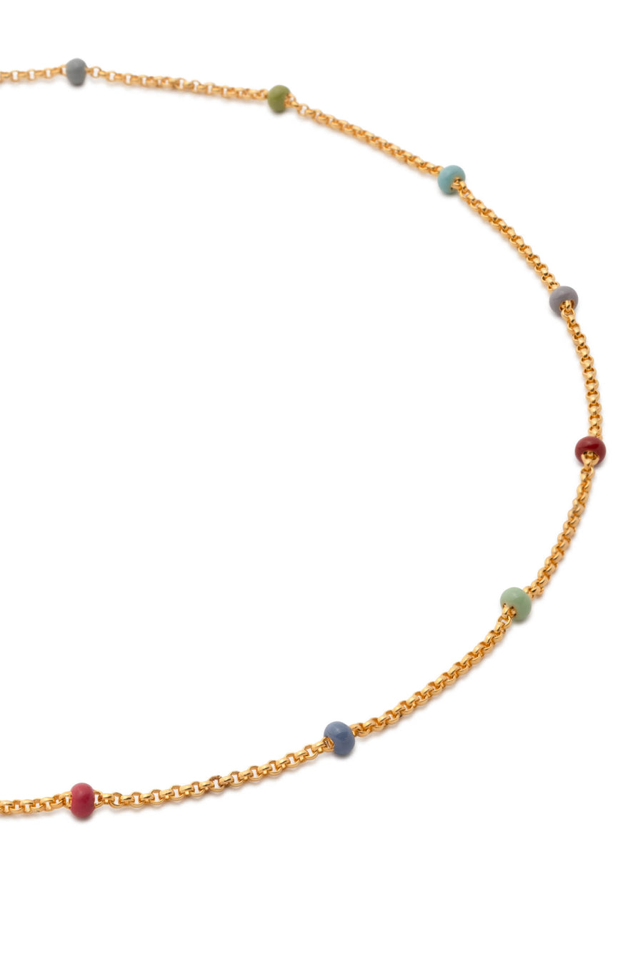 Enamel Bead Choker Chain - Medium