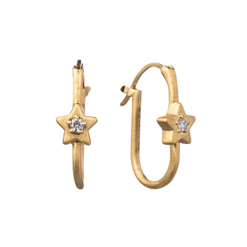 Star Hoop Earrings